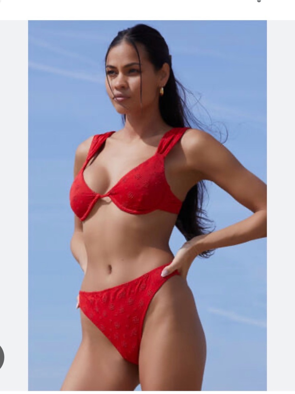 Red Lace Underwire Bikini Set - Women Swim